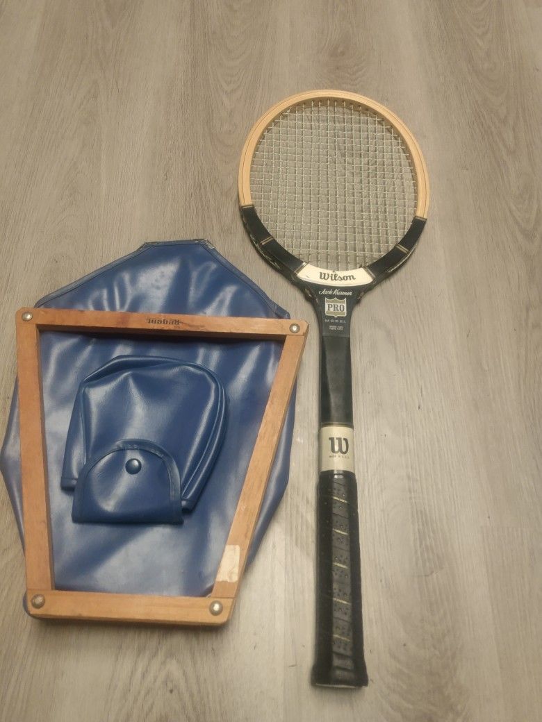 Vintage Wilson Jack Kramer Pro Model Tennis Racket With Vintage Case