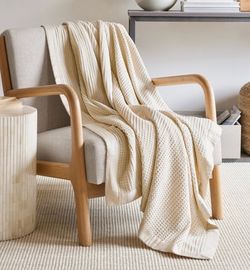 Jennifer Adam’s waffle throw 60” x 70”