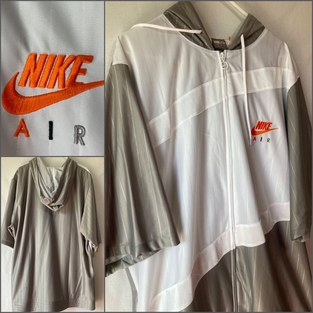 Vintage NIKE AIR Basketball Warm Up Hoodie Zip Up XXL Shooting Shirt Embroidered