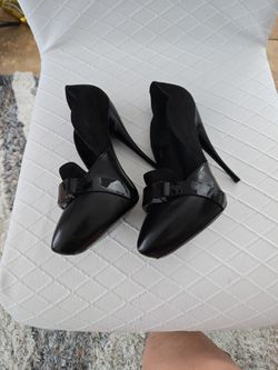 Viktor & Rolf Black Suede + Patent Leather Heels – Size 40 (Made in Italy)