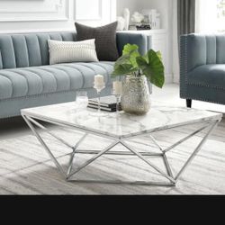 Coffee Table And End Table Set (Solid Marble)