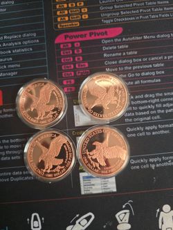 Beautiful colorized fine Copper coins.