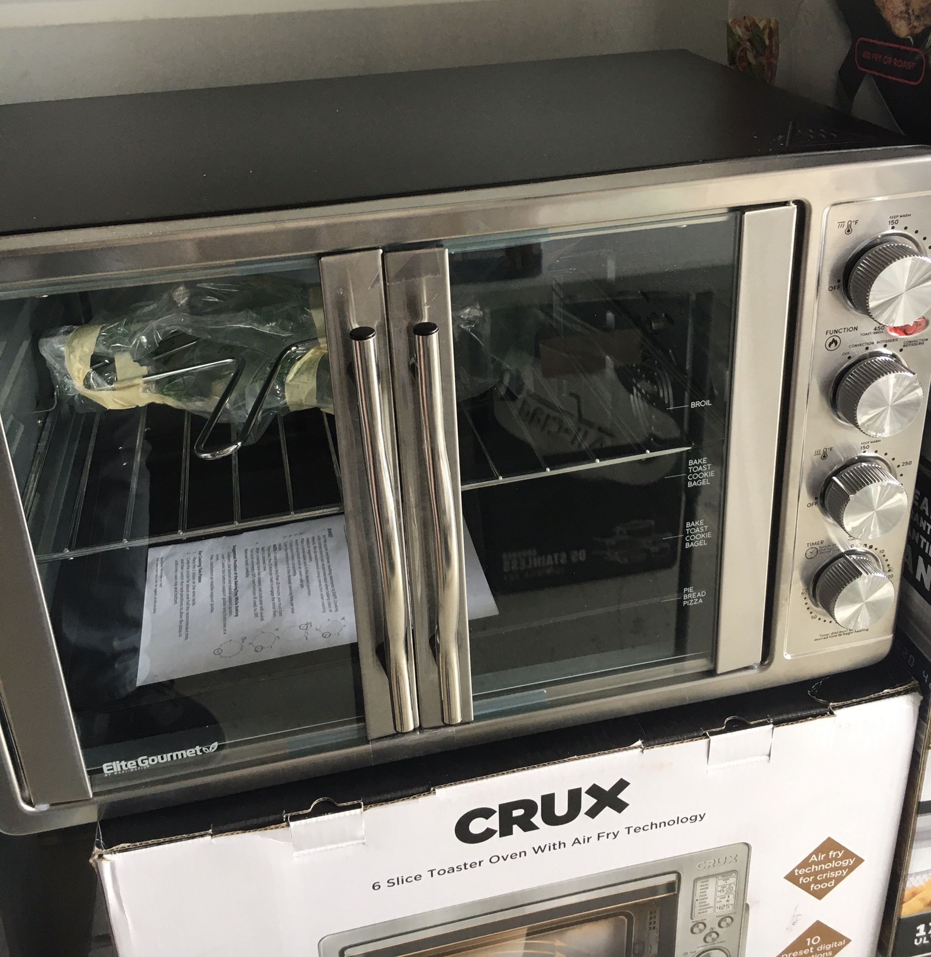 Double Door Oven With Rotisserie And Convection Used Elite Gourmet for