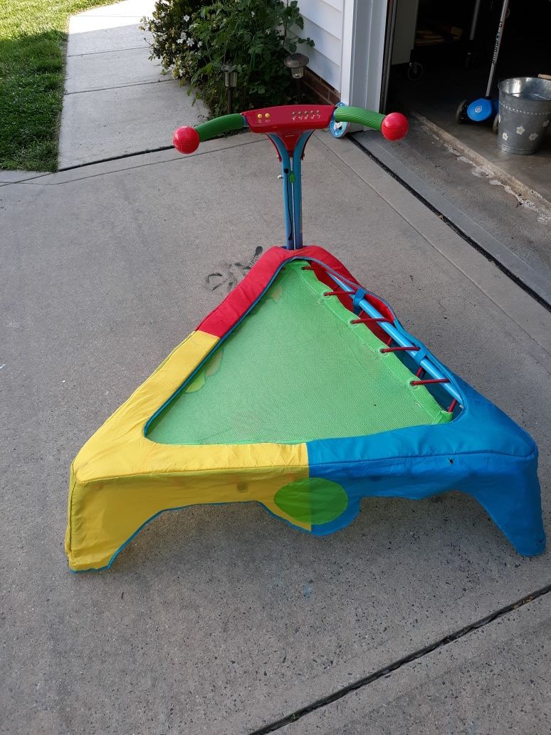 Kid's indoor trampoline.