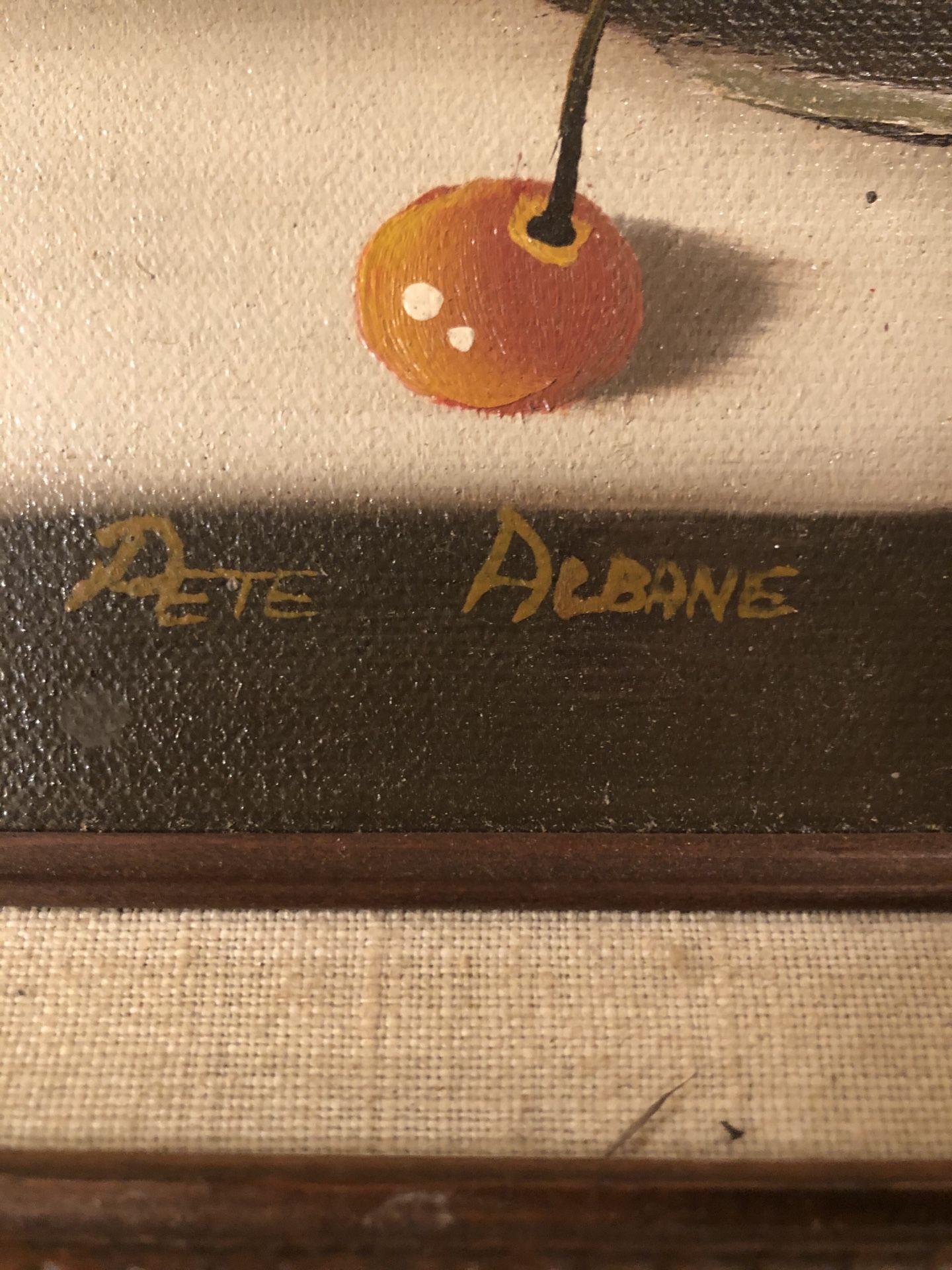 Vintage Oil On Canvas Still Life Artist Signed Pete Albane
