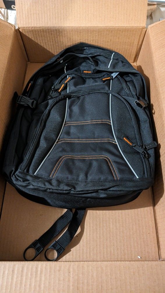 Brand New Amazon Basics Laptop Computer Backpack Bag, Fits Up To 17.5 Inch Laptops