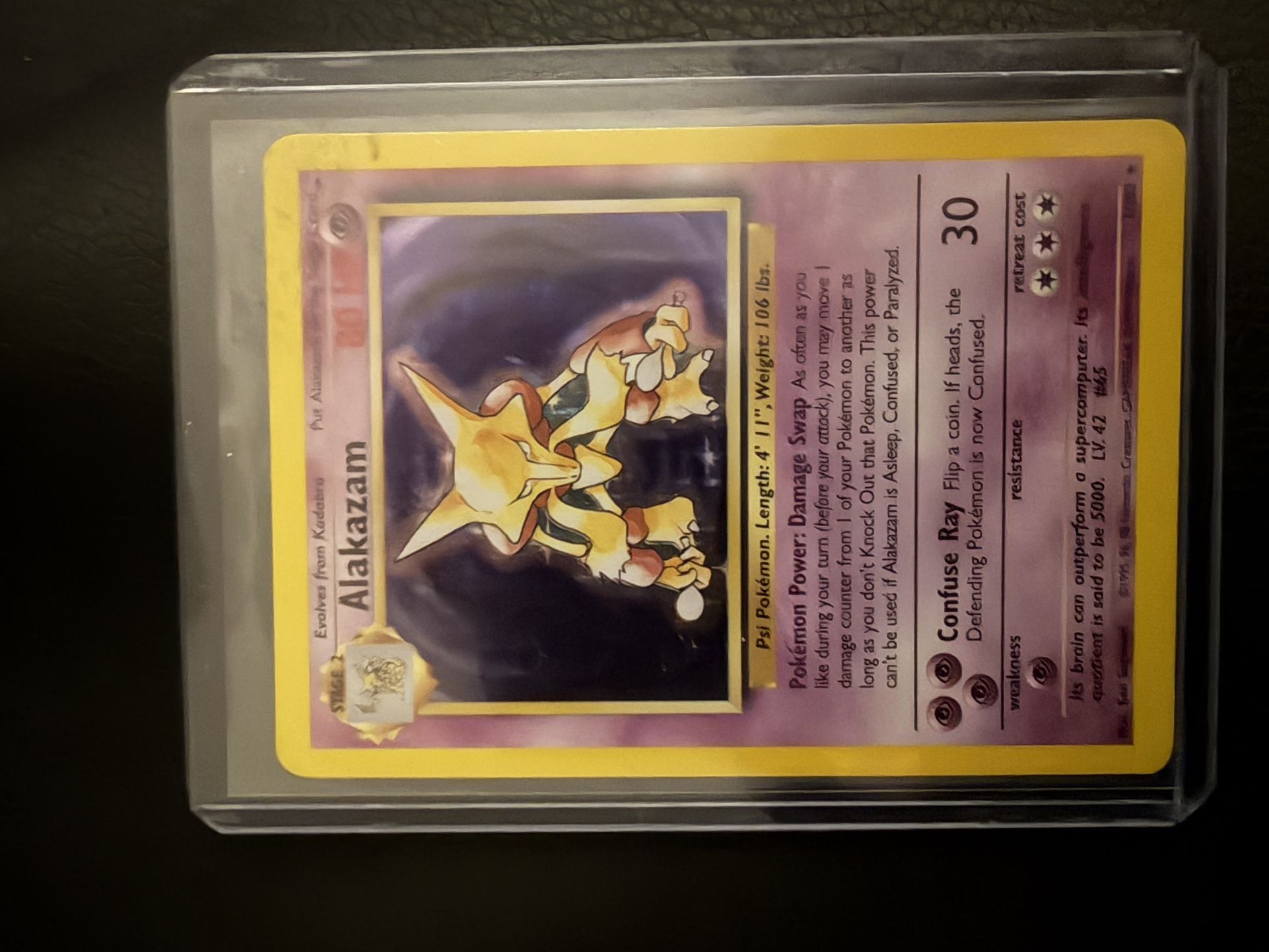Alakazam from the original 1999 Base Set. Holo Rare