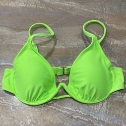 Xhilaration Underwire Bikini Top Size Small Green Neon 