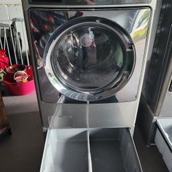 Kenmore Elite Washer & Dryer Set with Stacker Storage Drawers 