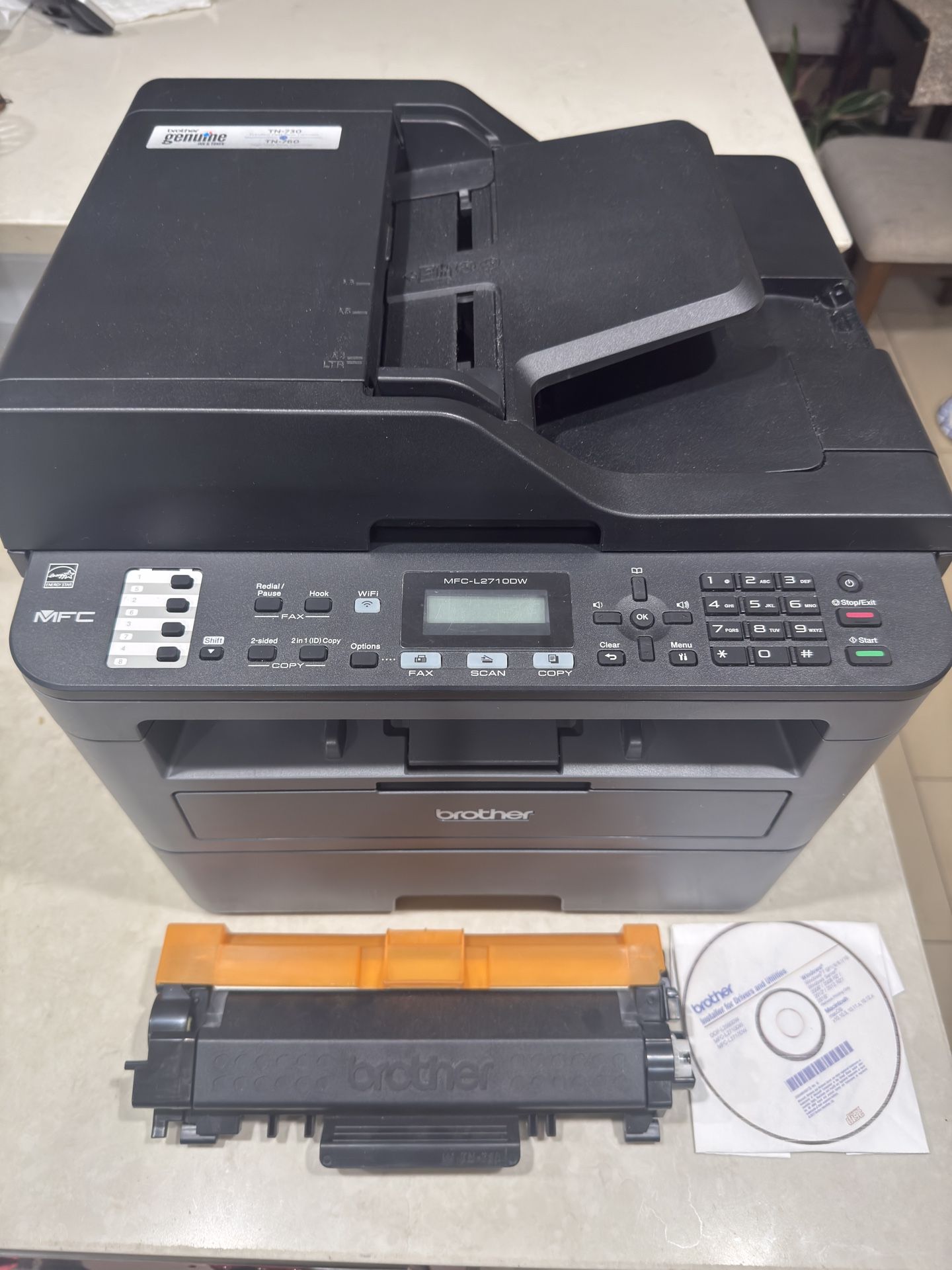 Brother MFC-L2710DW Multi Function Printer W/ Used Drum And Toner