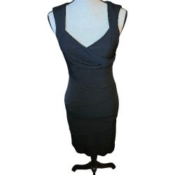 White House Black Market Slimming Tank Cocktail Dress Size 6 Black New