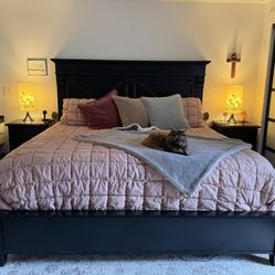 Thomasville Bed Frame, Nightstands And Mattresses