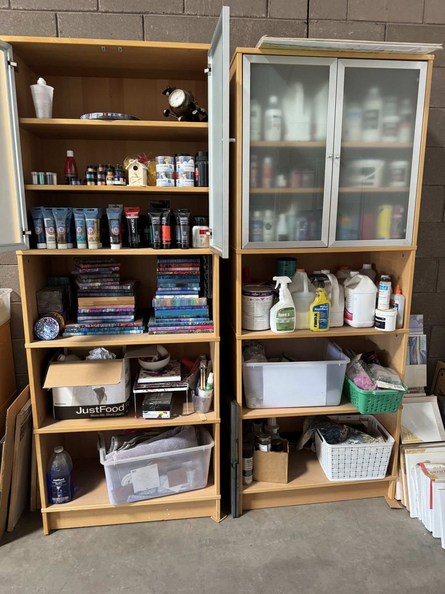 Misc Painting Supplies, Paints And Canvases