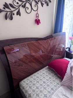 Headboard with storage and frame, mattress available queen size