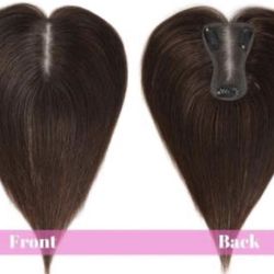 14” 3x4 Crown Topper Hair Extension Wiglet In Brown