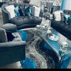 Beautiful & Fancy Living Room Set With Everything Included 