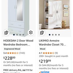 Door Wood Dresser With Mirror 