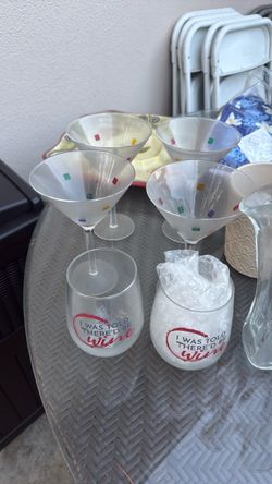 Martini & wine glasses