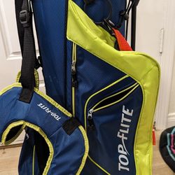 Top-flight Golf Bag With Clubs