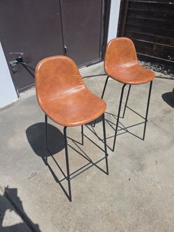 Faux leather bar stools