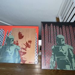 Star Wars Boba Fett And Han Solo Canvases
