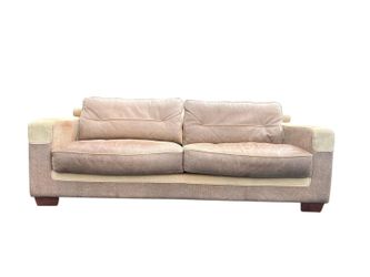 Vintage Two-Tone Leather Sofa