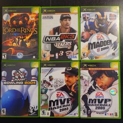 6) Original Xbox Games - Madden, MVP Baseball