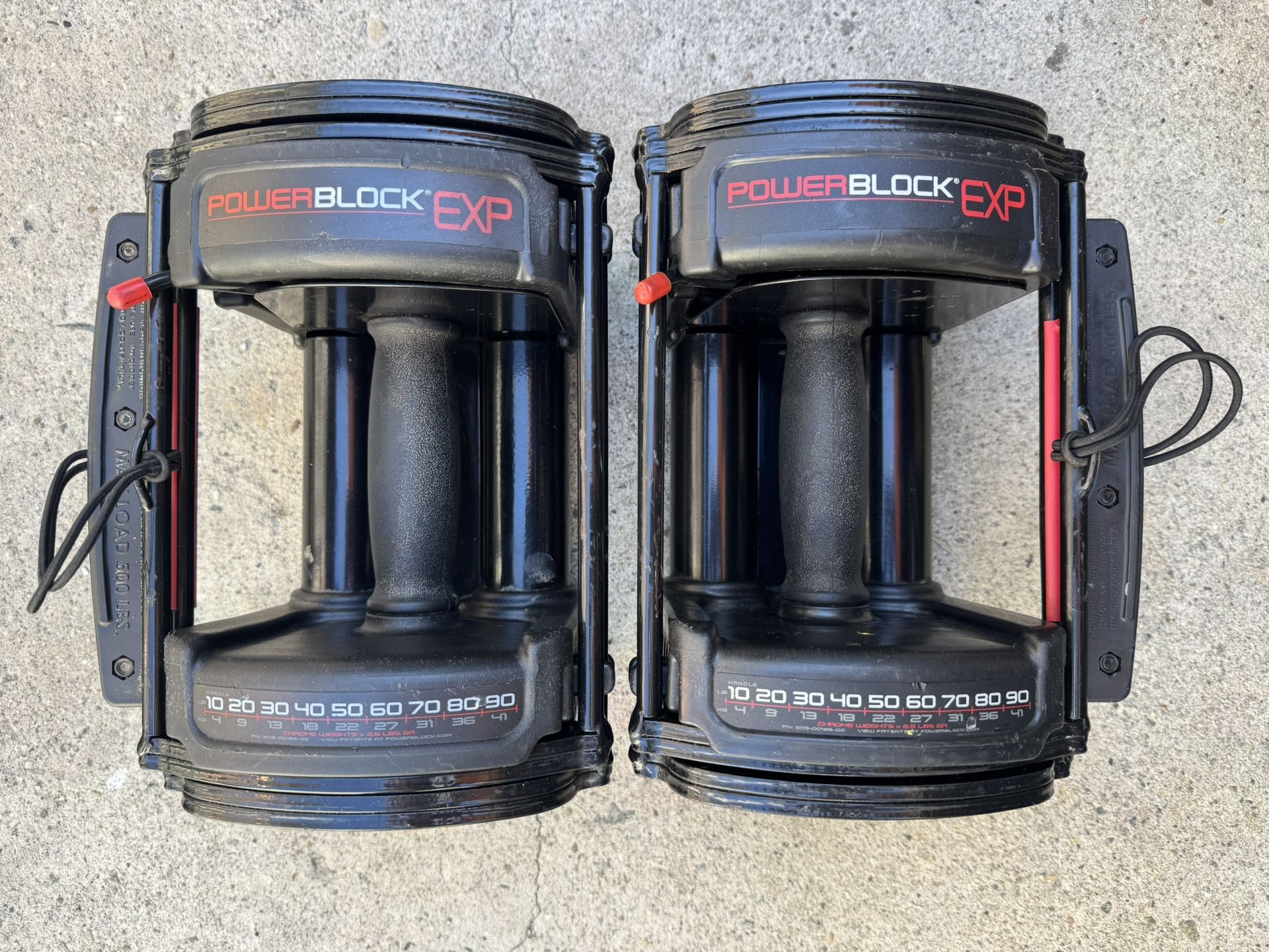 Powerblock EXP Adjustable Dumbbells Each Dumbbell Weighs 30lbs Workout Weights