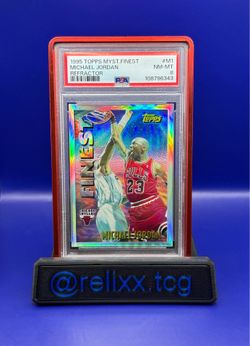 1995 Michael Jordan Topps Mystery Finest #M1 Refractor - PSA 8