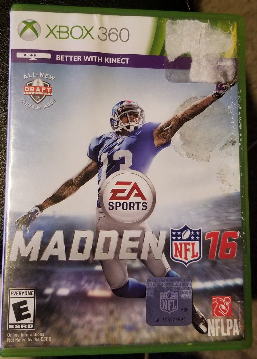 Madden NFL 16 Xbox 360 Game USED