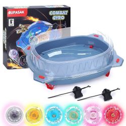 Light Ignite Spinning Tops Battle Set, with Bey Stadium, 6 Light Ignite Spinning Tops, and 2 Launchers, Toys for 6 Year Old Boys & Girls & Up (Amazon 