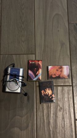 1980s cassette player and tapes