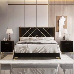 Lausyn Upholstered Standard 3 Piece Bedroom Set