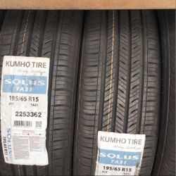 195/65/15 kumho 4 New tires installed and balanced