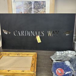 48” x 24” custom Arizona Cardinals metal sign made local -$29.94