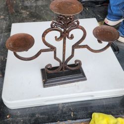 Rustic Brown 3 Candle Holder