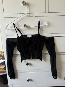 Black Off Shoulder Corset Top