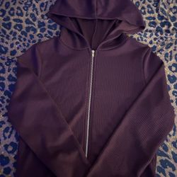 purple zip up