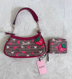 Juicy Couture Strawberry Shoulder Bag & Wallet Set