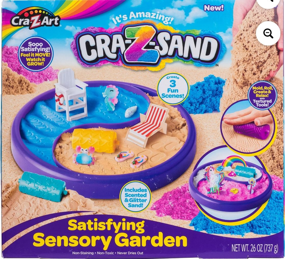 Cra-Z-Art Cra-Z-Sand Satisfying Sensory Sand Garden, 1lb Jar Brand New 