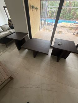Living room table set.