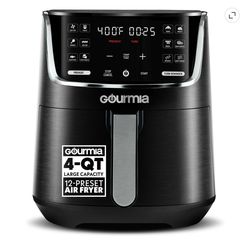 Gourmia 4 Qt digital air fryer with 12 one touch presets