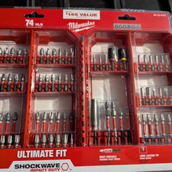 Milwaukee Shockwave Impact Bits 74 Pcs New 