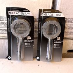Glacier Bay 1-Spray Patterns with 1.8 GPM 4.5 in. Wall Mount Handheld Shower Head with Blade Spray Equiforce Technology in Chrome
