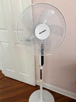 PELONIS 16" Oscillating Pedestal Stand Up Fan | Adjustable Height