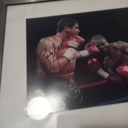 Autographed Baby Joe Macy Framed Picture