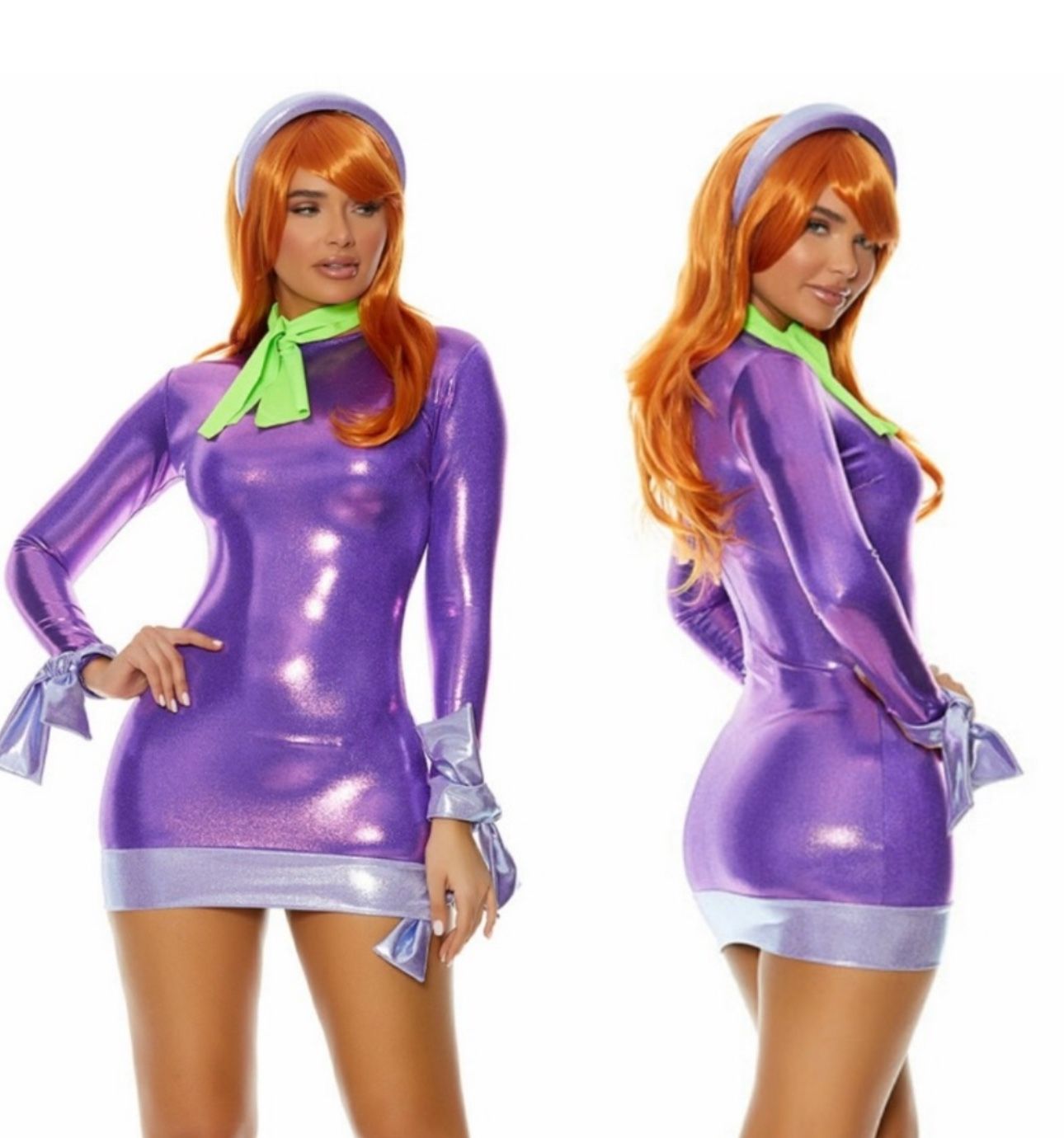 Sexy Forplay Model Detective Purple Mini Dress Daphne Scooby-Doo Costume Small