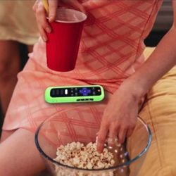 Brand New Roku Remote And Glow In The Dark Sleeve.....
