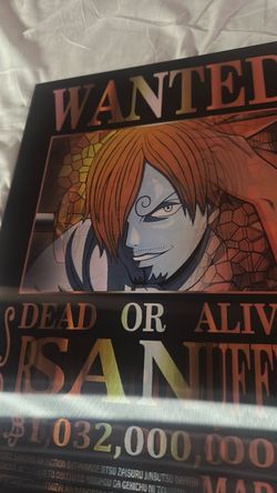 One Piece Sanji Luffy Zoro Wanted 3D Poster