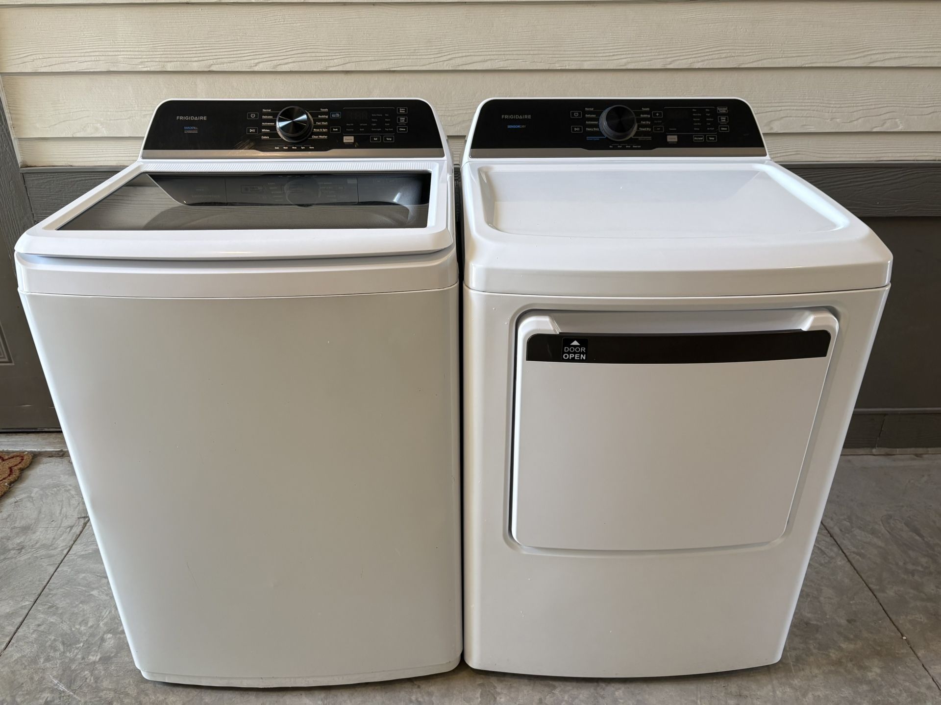 HIGH EFFICIENCY FRIGIDAIRE GLASSTOP WASHER AND DRYER SET 450$ FREE DELIVERY SAME DAY !!!